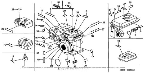 household mini excavator honda gx160k1|gx160 parts diagram.